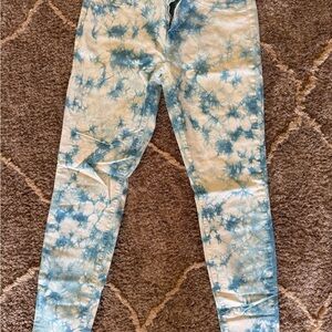 J Brand Sky Blue Tie-Dye Pants